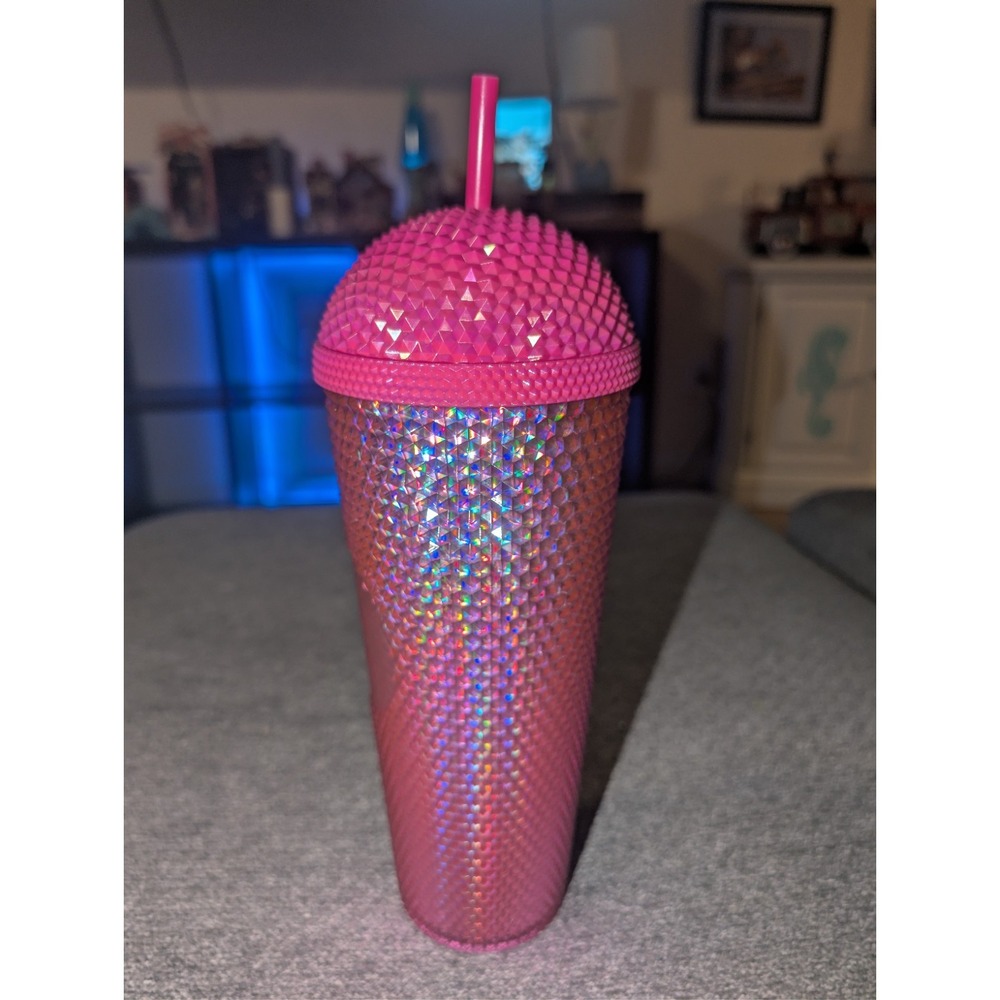 Starbucks pink studded 2024 24oz Tumbler - Picture 5 of 10